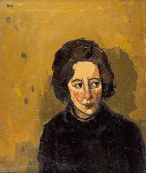John-Kyffin-Williams-Portrait-of-a-Young-Woman-Looking-Left